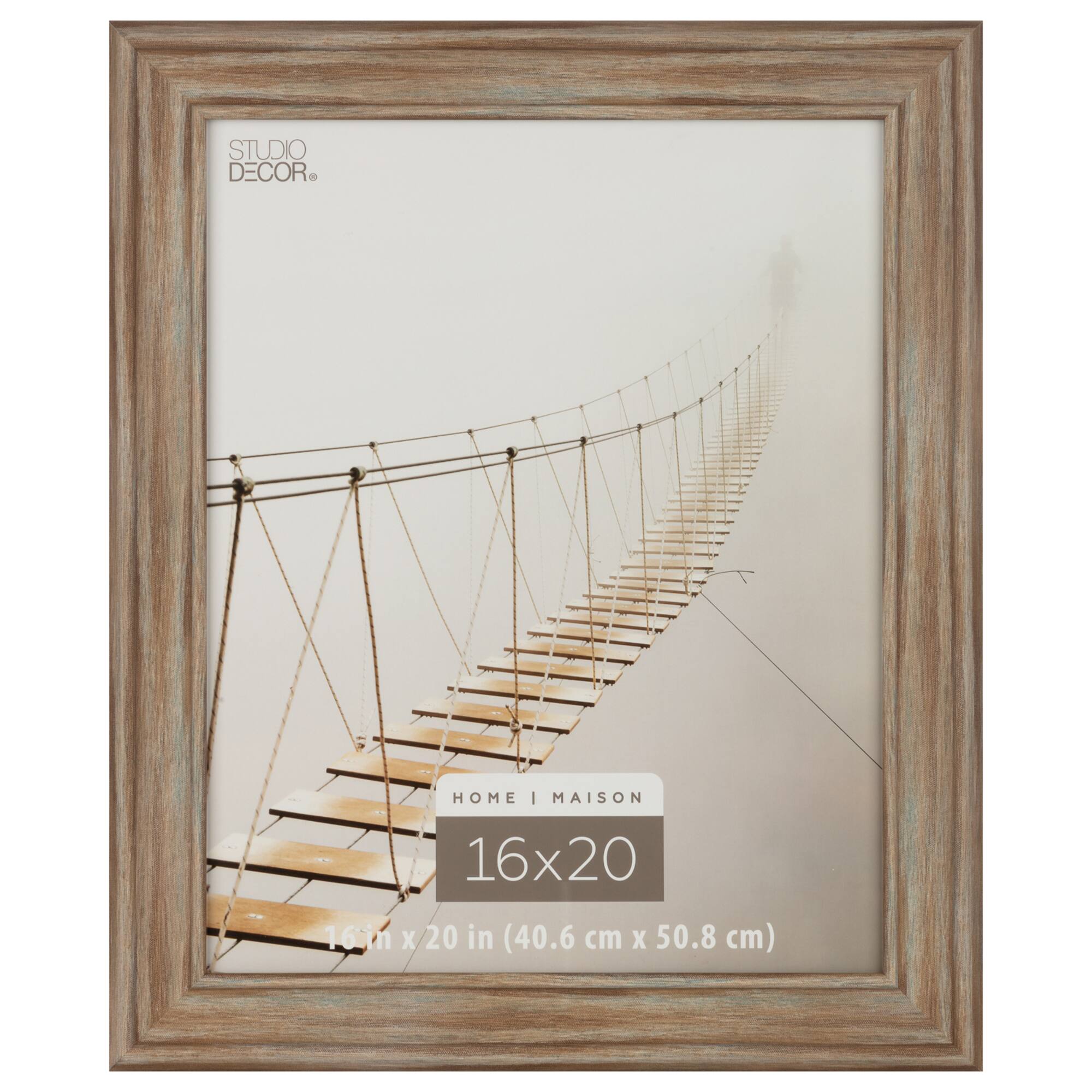 Home 16" x 20" Rustic Brown Frame by Studio Décor®